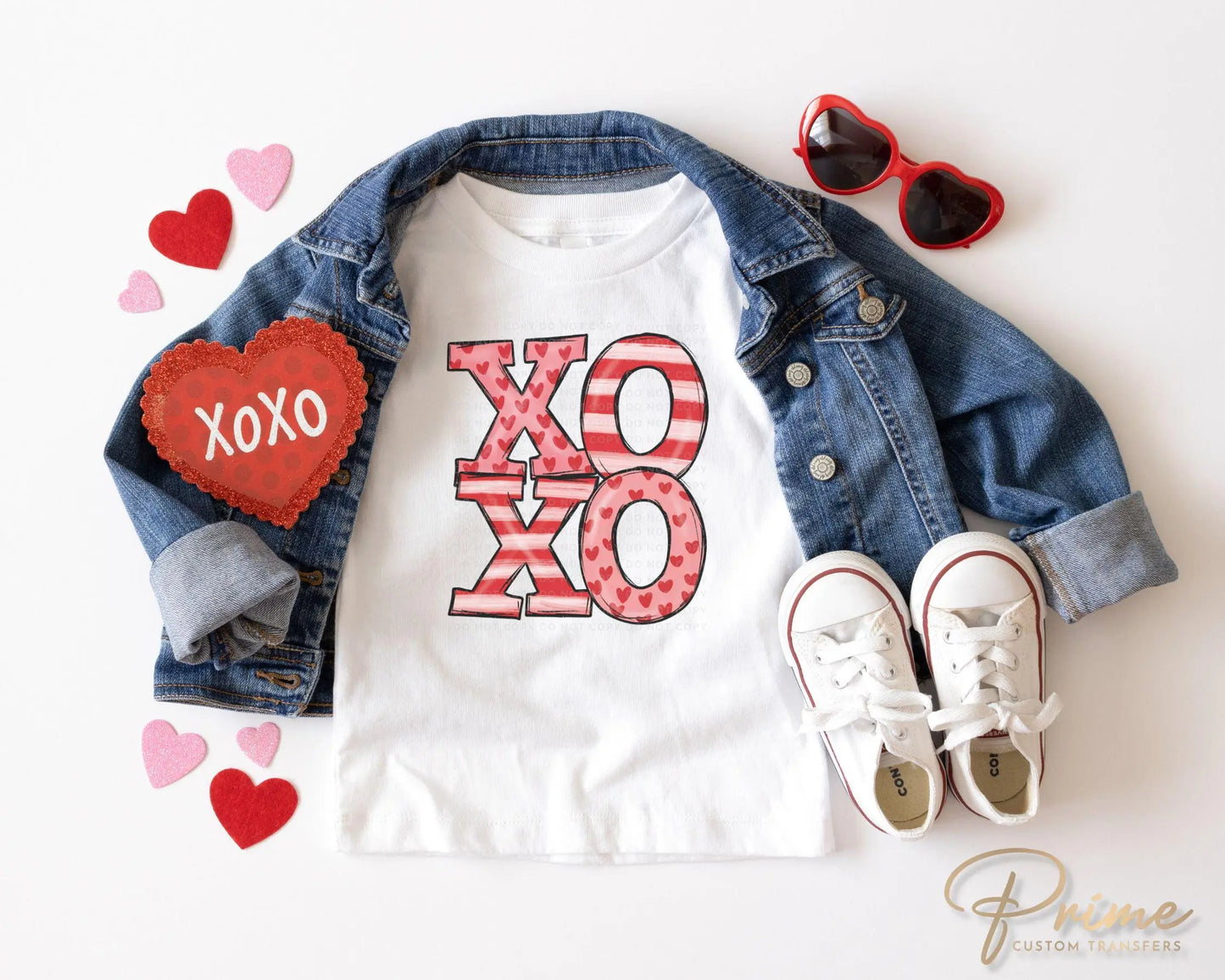 Valentine's Day DTF Transfer, Ready to Press, T-shirt Transfer, Heat Transfer, Direct to Film, Holiday, Love, Cute, Kids, Doodle XOXO