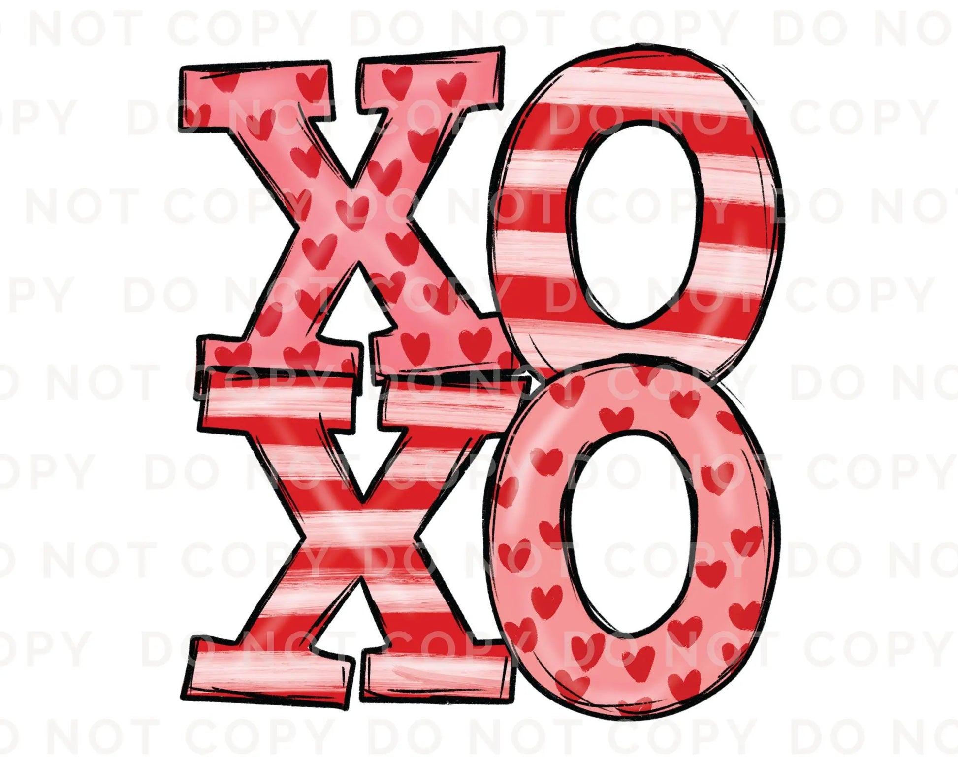 Valentine's Day DTF Transfer, Ready to Press, T-shirt Transfer, Heat Transfer, Direct to Film, Holiday, Love, Cute, Kids, Doodle XOXO