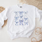 Coquette Blue And White Bows DTF Transfer, Ready to Press, T-shirt Transfer, Heat Transfer, Direct to Film, Cold Peel, Girly, Trendy, Floral