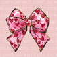 Valentine DTF Transfers, Ready to Press, T-shirt Transfers, Heat Transfer, Direct to Film, Holiday, Faux Glitter, Pink Coquette Heart Bow