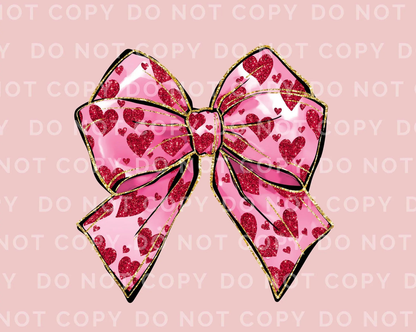Valentine DTF Transfers, Ready to Press, T-shirt Transfers, Heat Transfer, Direct to Film, Holiday, Faux Glitter, Pink Coquette Heart Bow