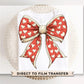 Valentine DTF Transfers, Ready to Press, T-shirt Transfers, Heat Transfer, Direct to Film, Holiday, Love, Cute, Pink, Red Coquette Heart Bow