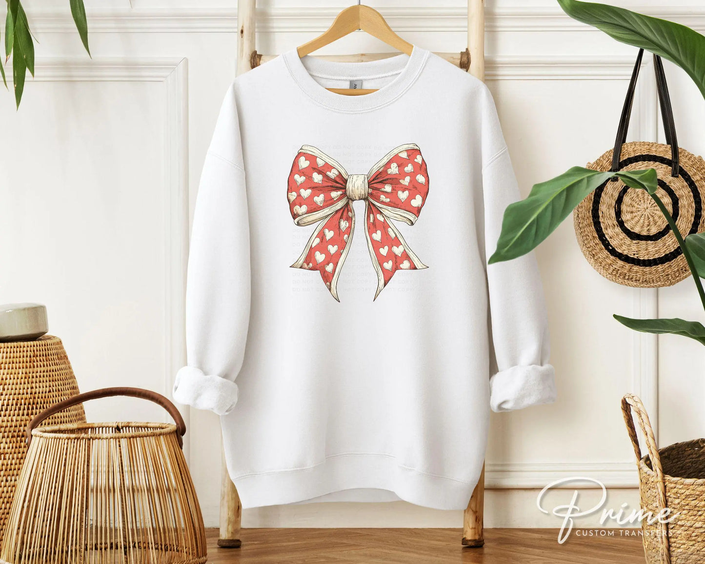 Valentine DTF Transfers, Ready to Press, T-shirt Transfers, Heat Transfer, Direct to Film, Holiday, Love, Cute, Pink, Red Coquette Heart Bow