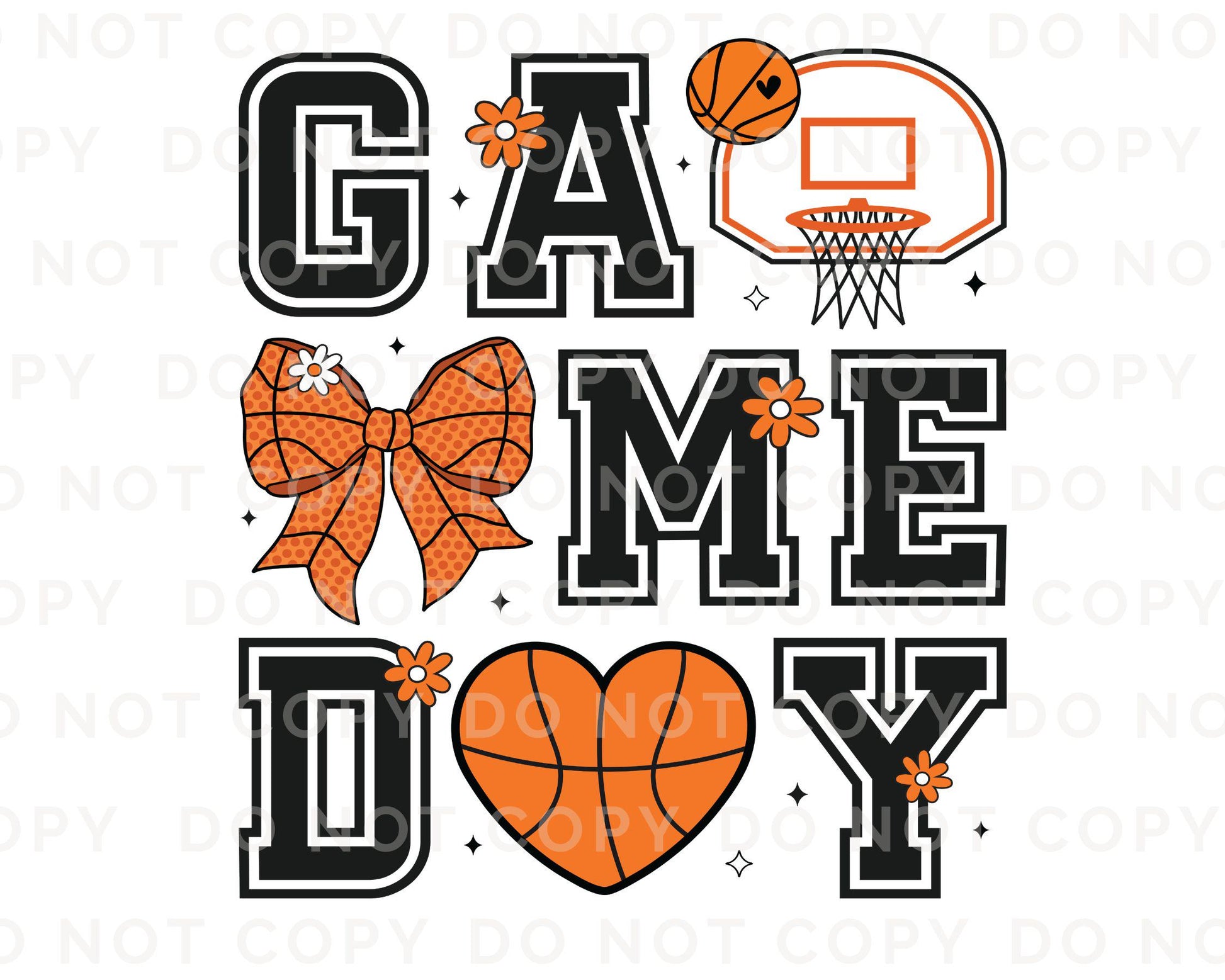 Basketball DTF Transfers, Ready to Press, T-shirt Transfers, Heat Transfer, Direct to Film, Sports Mom, Coquette Bow, Game Day, Trendy