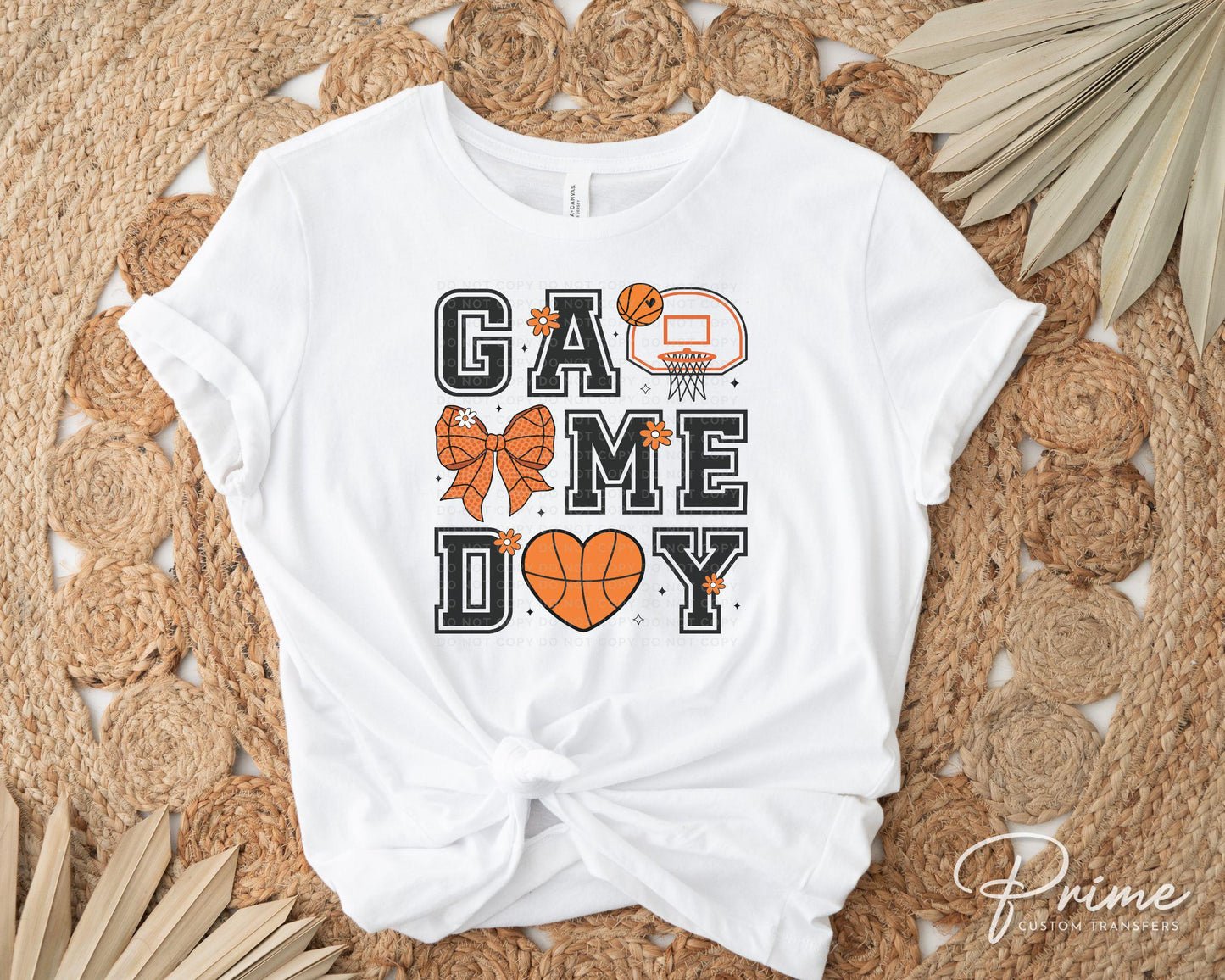 Basketball DTF Transfers, Ready to Press, T-shirt Transfers, Heat Transfer, Direct to Film, Sports Mom, Coquette Bow, Game Day, Trendy