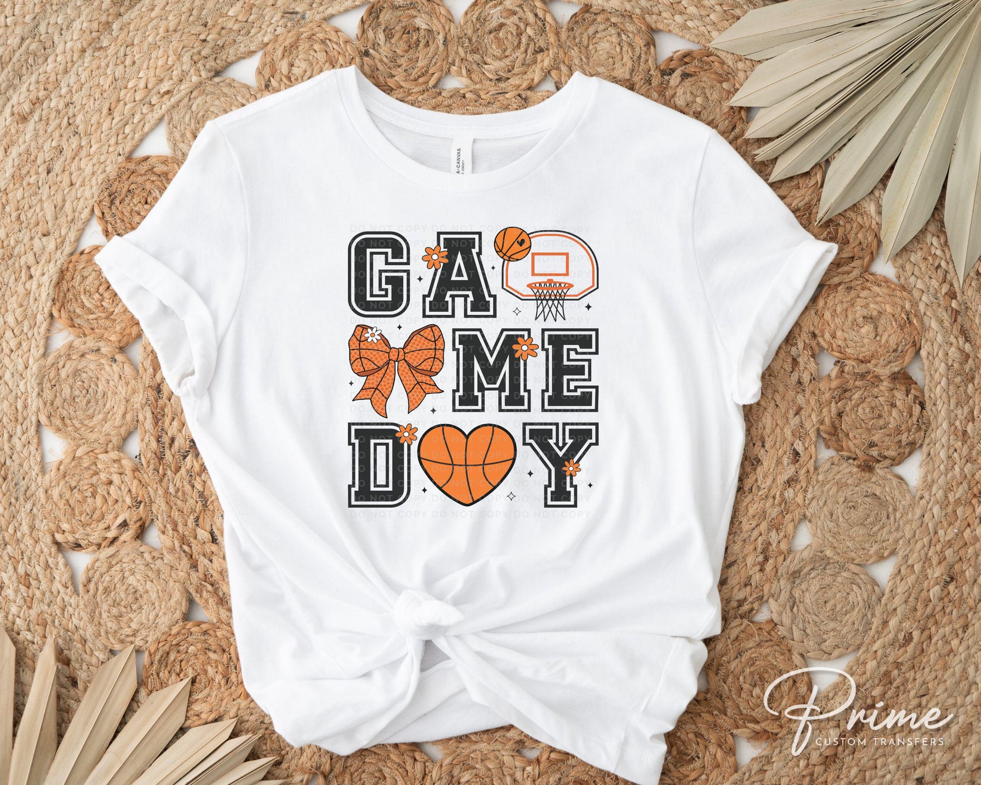 Basketball DTF Transfers, Ready to Press, T-shirt Transfers, Heat Transfer, Direct to Film, Sports Mom, Coquette Bow, Game Day, Trendy