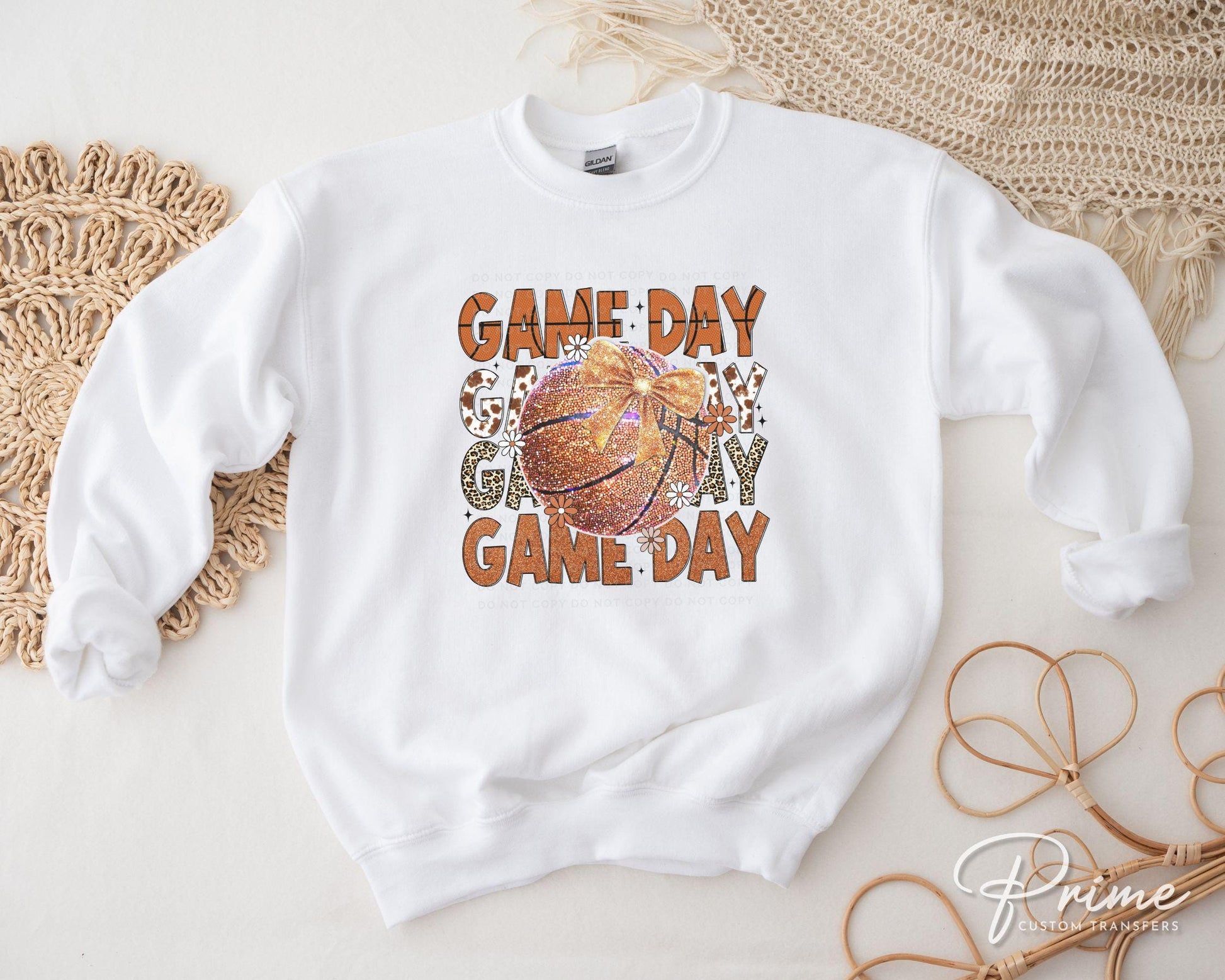 Basketball DTF Transfers, Ready to Press, T-shirt Transfers, Heat Transfer, Direct to Film, Sports Mom, Coquette Bow, Game Day, Trendy
