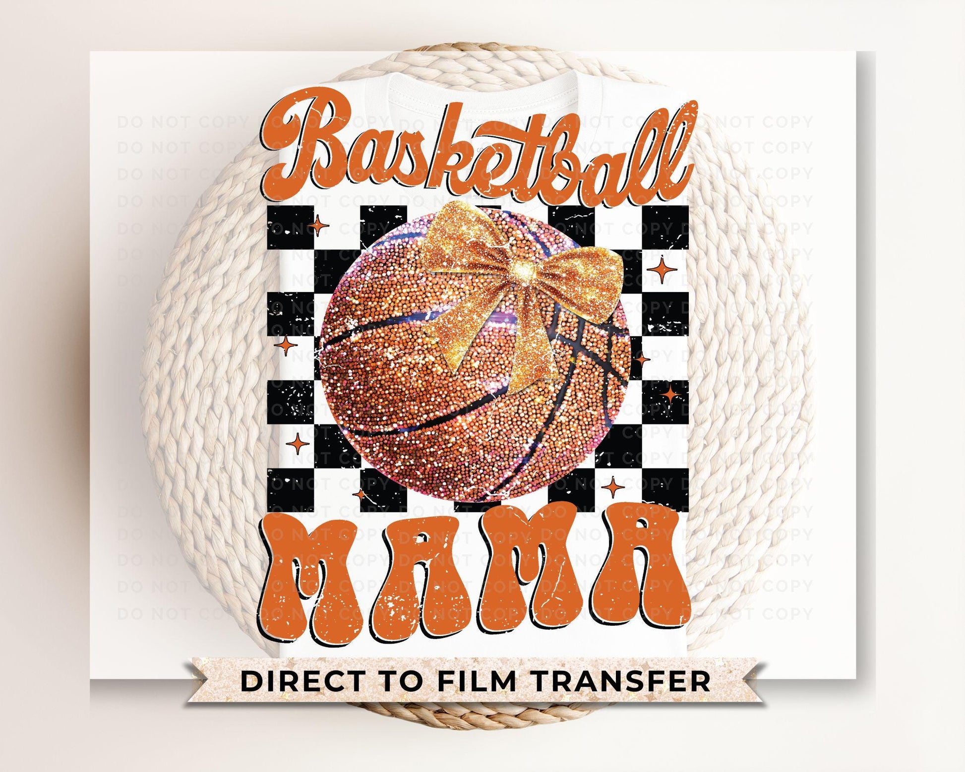 Basketball DTF Transfers, Ready to Press, T-shirt Transfers, Heat Transfer, Direct to Film, Sports Mom, Coquette Bow, Game Day, Trendy