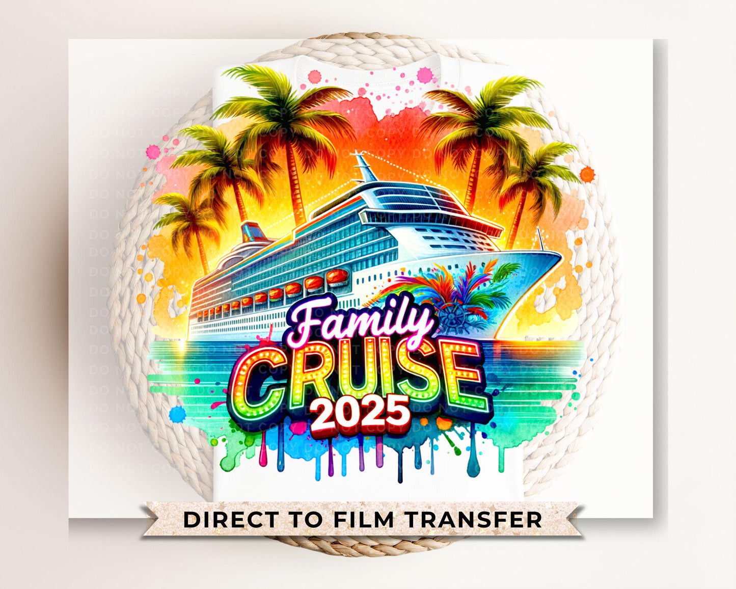 Family Cruise DTF Transfer, Ready to Press, T-shirt Transfer, Heat Transfer, Direct to Film, Trip, Vacation, Matching, Fun Memories, 2025