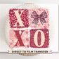 Valentine DTF Transfers, Ready to Press, T-shirt Transfers, Heat Transfer, Direct to Film, Holiday, Doodles, Love, Cupid, Coquette XOXO