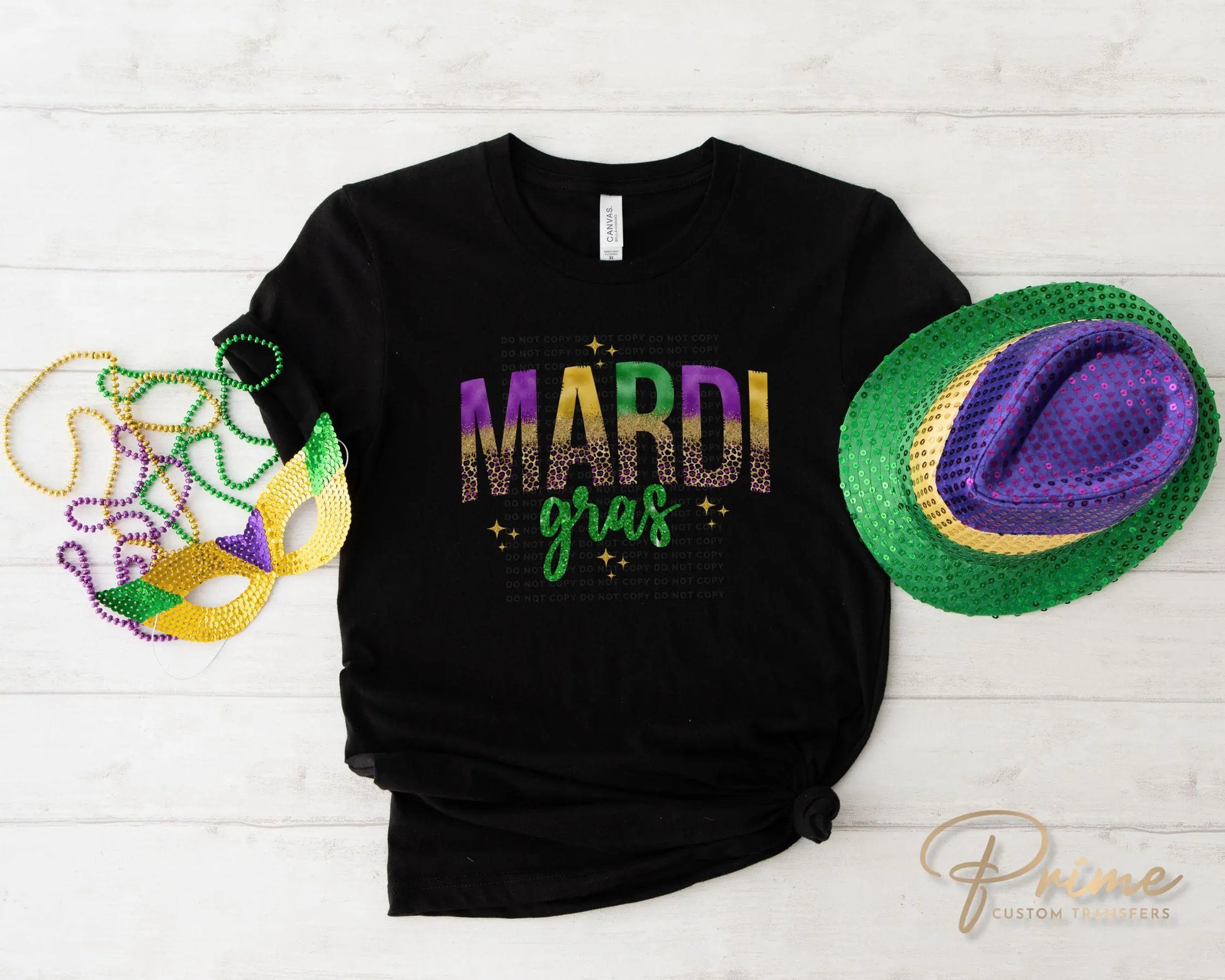 Mardi Gras DTF Transfer, Ready to Press, T-shirt Transfer, Heat Transfer, Direct to Film, Louisiana New Orleans, Mardi Gras Faux Sequin
