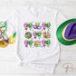Mardi Gras DTF Transfer, Ready to Press, T-shirt Transfer, Heat Transfer, Direct to Film, Louisiana New Orleans, Coquette Bow FAUX Glitter
