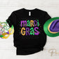 Mardi Gras DTF Transfer, Ready to Press, T-shirt Transfer, Heat Transfer, Direct to Film, Louisiana New Orleans, Coquette Bow FAUX Glitter