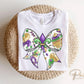 Mardi Gras DTF Transfer, Ready to Press, T-shirt Transfer, Heat Transfer, Direct to Film, Louisiana New Orleans, Coquette Bow, Fleur De Lis