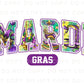 Mardi Gras DTF Transfer, Ready to Press, T-shirt Transfer, Heat Transfer, Direct to Film, Louisiana New Orleans, Fleur De Lis, King Cake