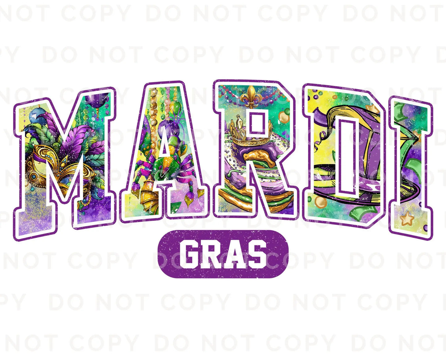 Mardi Gras DTF Transfer, Ready to Press, T-shirt Transfer, Heat Transfer, Direct to Film, Louisiana New Orleans, Fleur De Lis, King Cake