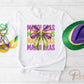 Mardi Gras DTF Transfer, Ready to Press, T-shirt Transfer, Heat Transfer, Direct to Film, Louisiana New Orleans, Coquette Fleur De Lis Bow