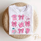 Valentine's Day DTF Transfer, Ready to Press, T-shirt Transfer, Heat Transfer, Direct to Film, Pink, CNA, Nurse Gift, Hearts, Coquette Bows