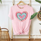 Valentine DTF Transfers, Ready to Press, T-shirt Transfers, Heat Transfer, Direct to Film, Holiday, Love, Trendy, Pink Brushstroke Heart