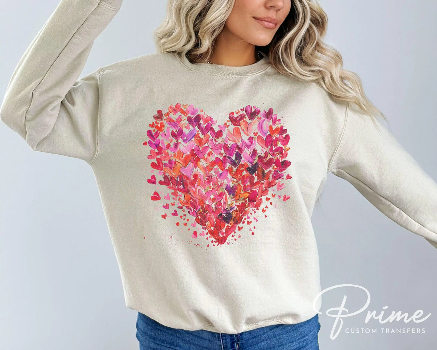 Valentine DTF Transfers, Ready to Press, T-shirt Transfers, Heat Transfer, Direct to Film, Holiday, Love, Trendy, Coquette Brushstroke Heart