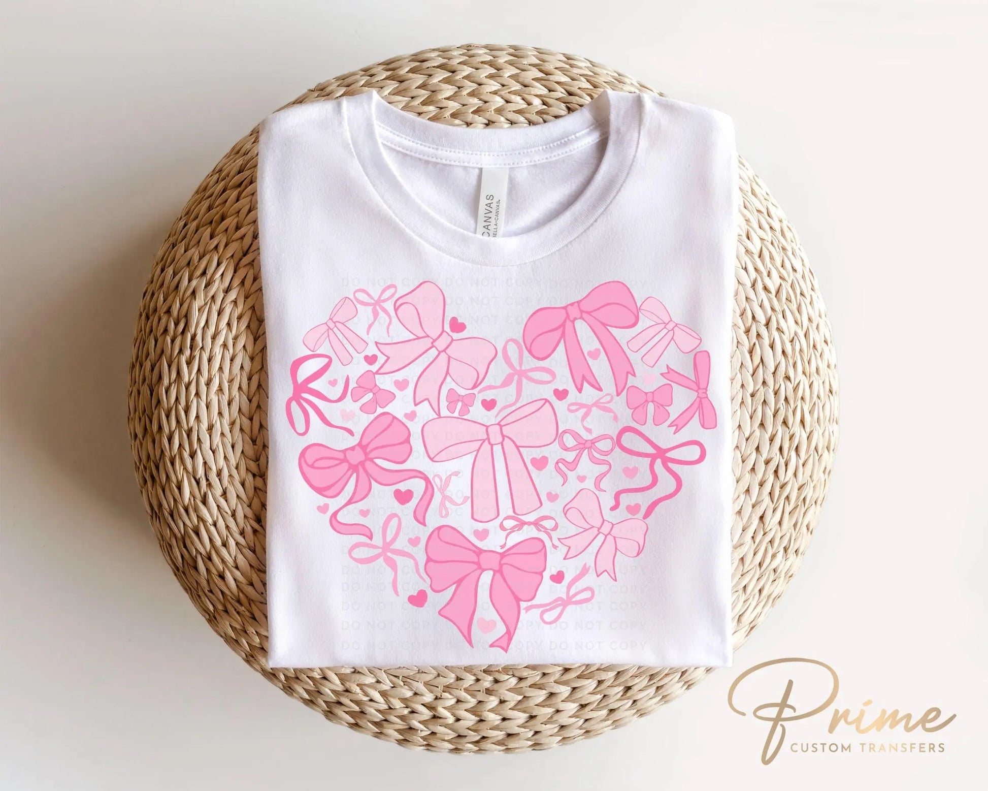 Valentine's Day DTF Transfers, Ready to Press, T-shirt Transfers, Heat Transfer, Direct to Film, Holiday, Trendy, Girly, Coquette Bow Heart