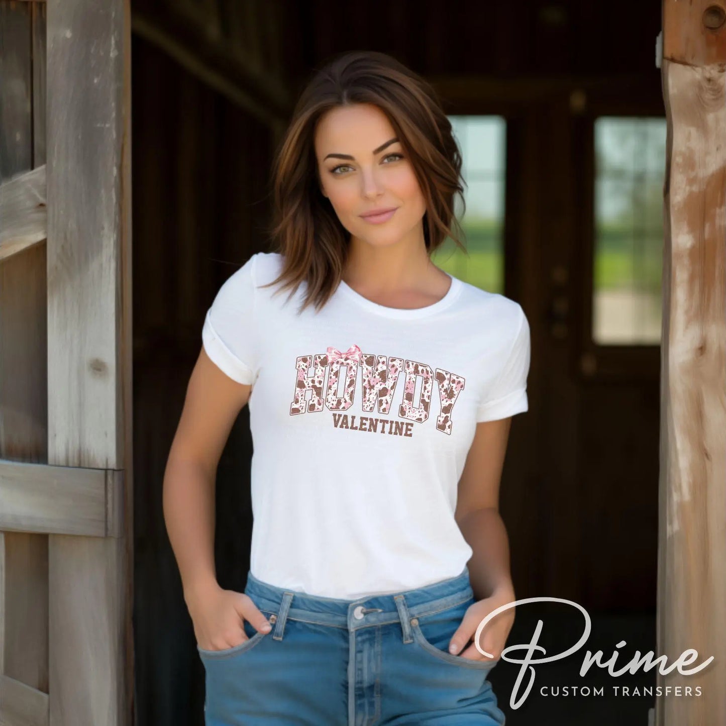 Valentine's Day DTF Transfers, Ready to Press, T-shirt Transfers Heat Transfer, Direct to Film, Holiday, Country, Western, Cowgirl, Coquette