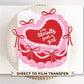 Valentine's Day DTF Transfers, Ready to Press, T-shirt Transfers, Heat Transfer, Direct to Film, Bows, Girly, Trendy. Coquette Heart Cake