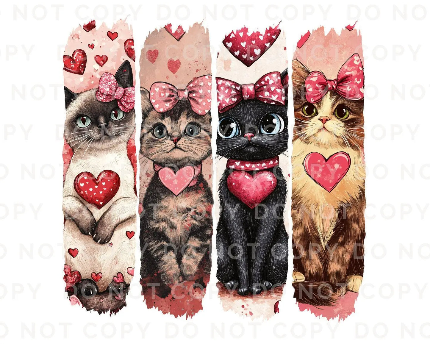 Valentine's Day DTF Transfers, Ready to Press, T-shirt Transfers, Heat Transfer, Direct to Film, Holiday, Pet Mom, Valentine Cats, Cat Lover