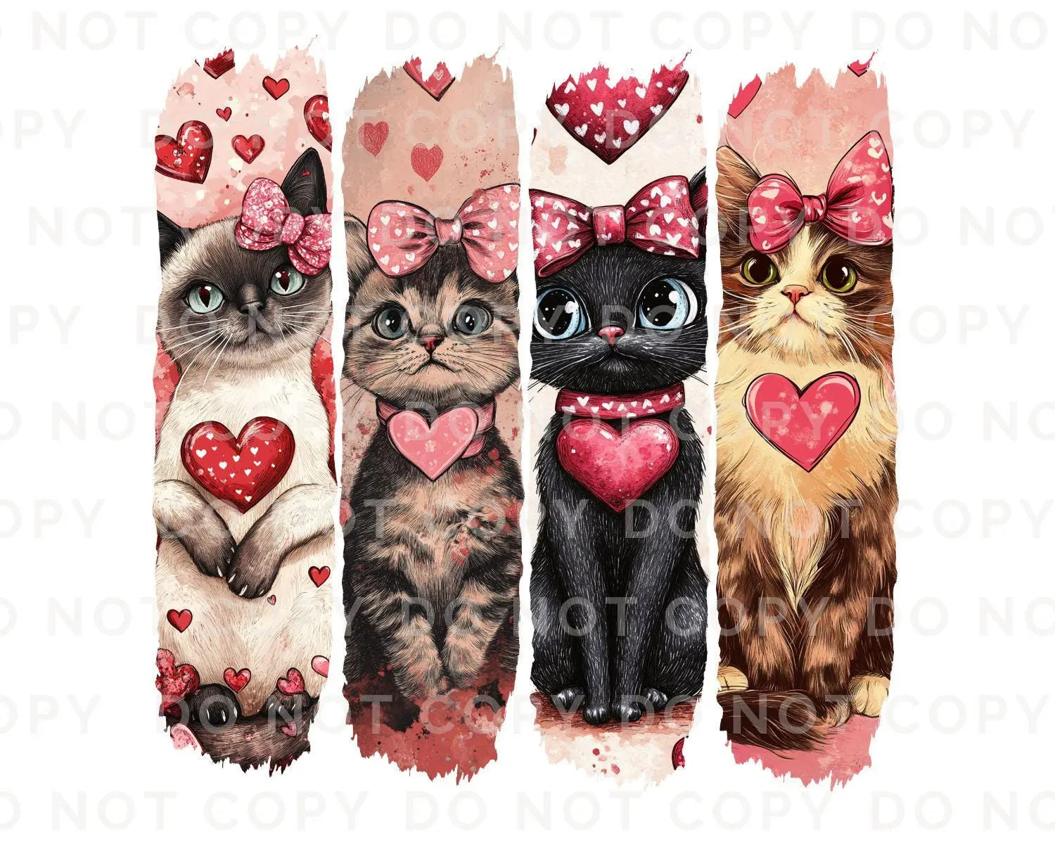 Valentine's Day DTF Transfers, Ready to Press, T-shirt Transfers, Heat Transfer, Direct to Film, Holiday, Pet Mom, Valentine Cats, Cat Lover