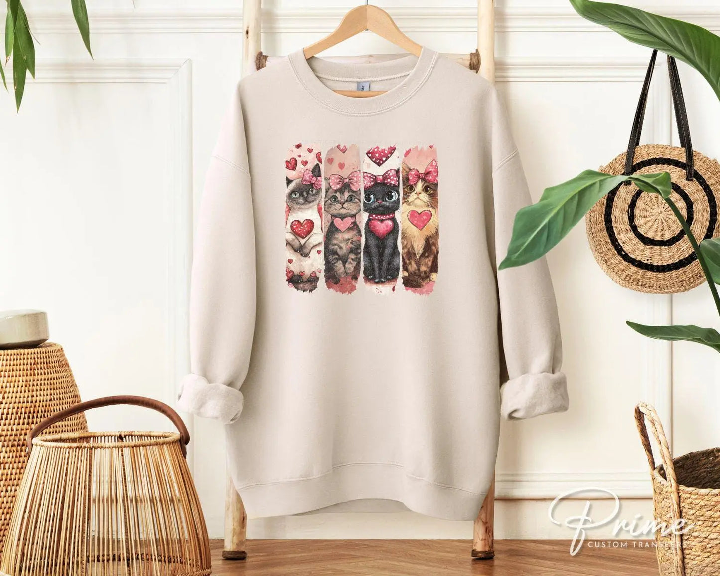 Valentine's Day DTF Transfers, Ready to Press, T-shirt Transfers, Heat Transfer, Direct to Film, Holiday, Pet Mom, Valentine Cats, Cat Lover