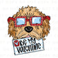 Valentine's Day DTF Transfers, Ready to Press, T-shirt Transfers, Heat Transfer, Direct to Film, Trendy, Be My Valentine Goldendoodle Boy