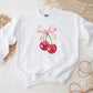 Valentine's Day DTF Transfers, Ready to Press, T-shirt Transfers, Heat Transfer, Direct to Film, Trendy, Girlie, Ribbon, Coquette Cherry Bow