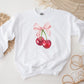 Cherries DTF Transfer, Ready to Press, T-shirt Transfers, Heat Transfer, Direct to Film, Trendy, Girlie, Ribbon, Trendy, Coquette Cherry Bow