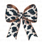 Western Cow Bow DTF Transfers, Ready to Press, T-shirt Transfer, Heat Transfer, Direct to Film, Girly, Trendy, Coquette Cowgirl Bow