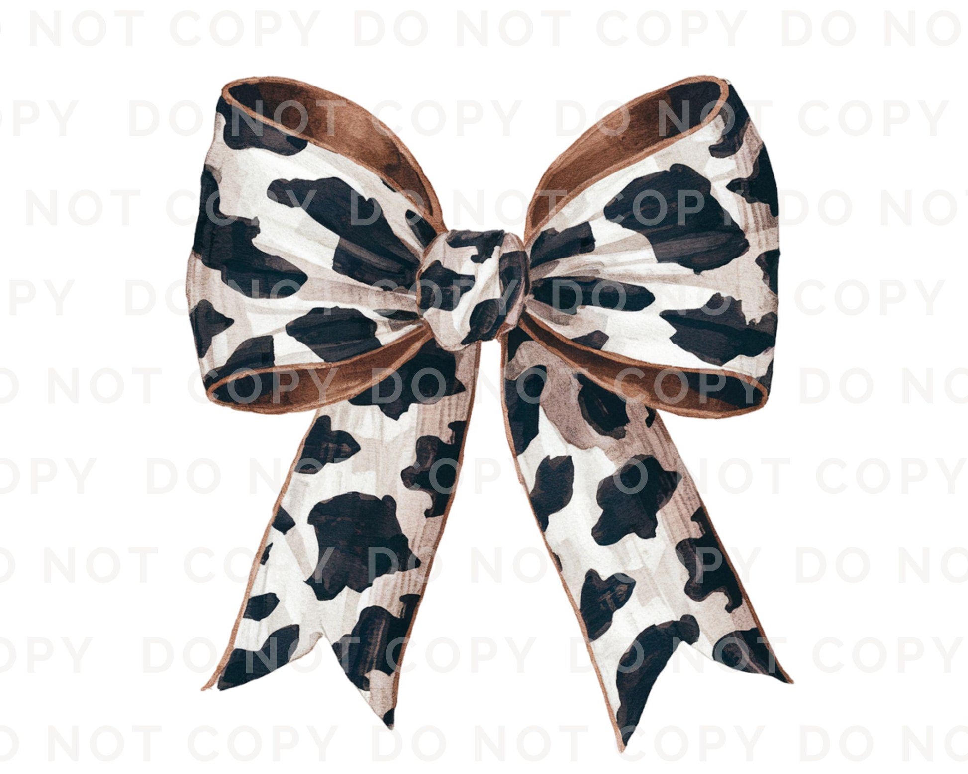 Western Cow Bow DTF Transfers, Ready to Press, T-shirt Transfer, Heat Transfer, Direct to Film, Girly, Trendy, Coquette Cowgirl Bow