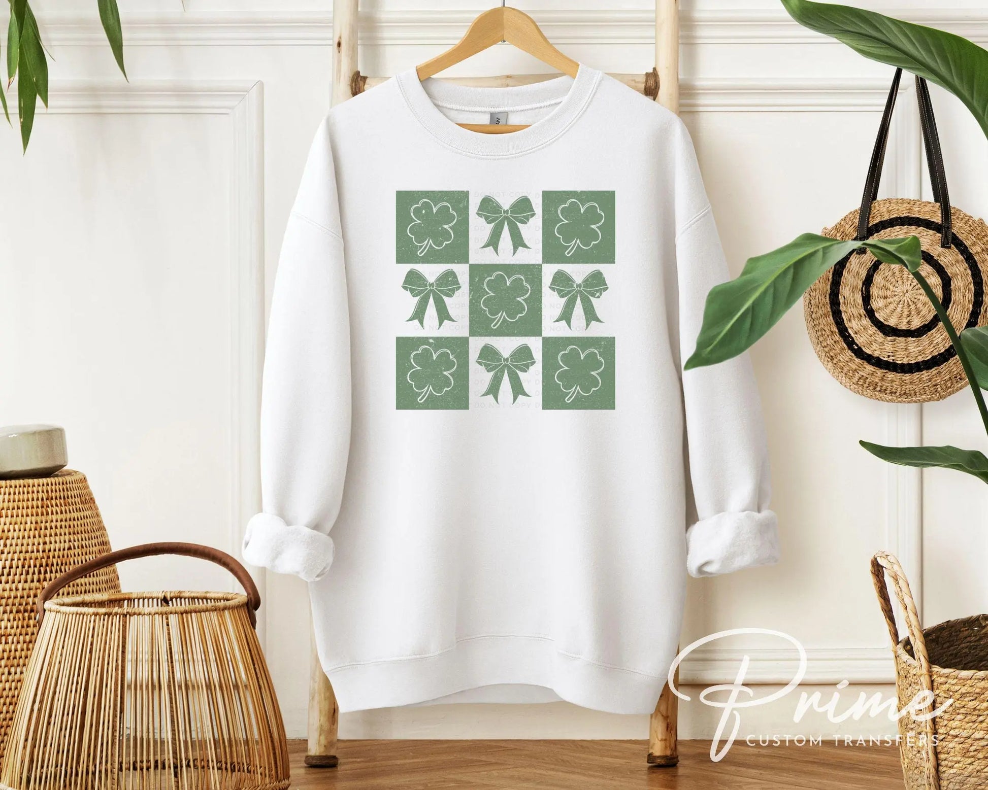 St. Patrick's Day DTF Transfers, Ready to Press, T-shirt Transfers, Heat Transfer, Direct to Film, Bows, Lucky, St Patty, Coquette Shamrocks
