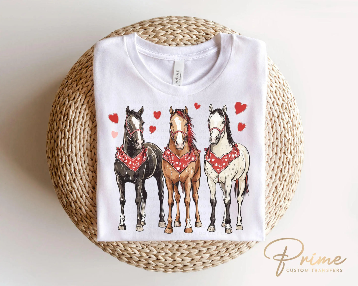 Valentine's Day DTF Transfers, Ready to Press, T-shirt Transfers, Heat Transfer, Direct to Film, Holiday, Country, Western, Horse Lover