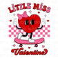 Valentine's Day DTF Transfer, Ready to Press, T-shirt Transfers, Heat Transfer, Direct to Film, Cute, Girl, Checkered, Little Miss Valentine