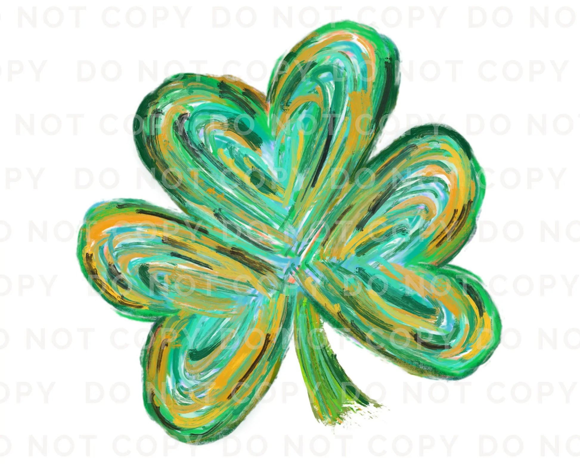 St. Patrick's Day DTF Transfer, Ready to Press, T-shirt Transfer, Heat Transfer, Direct to Film, St Patty, Lucky, Cute, Brushstroke Shamrock
