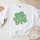 St. Patrick's Day DTF Transfer, Ready to Press, T-shirt Transfer, Heat Transfer, Direct to Film, St Patty, Lucky, Cute, Brushstroke Shamrock