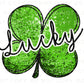St. Patrick's Day DTF Transfer, Ready to Press, T-shirt Transfer, Heat Transfer, Direct to Film, Shamrock FAUX Sequin Lucky Four Leaf Clover