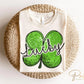 St. Patrick's Day DTF Transfer, Ready to Press, T-shirt Transfer, Heat Transfer, Direct to Film, Shamrock FAUX Sequin Lucky Four Leaf Clover