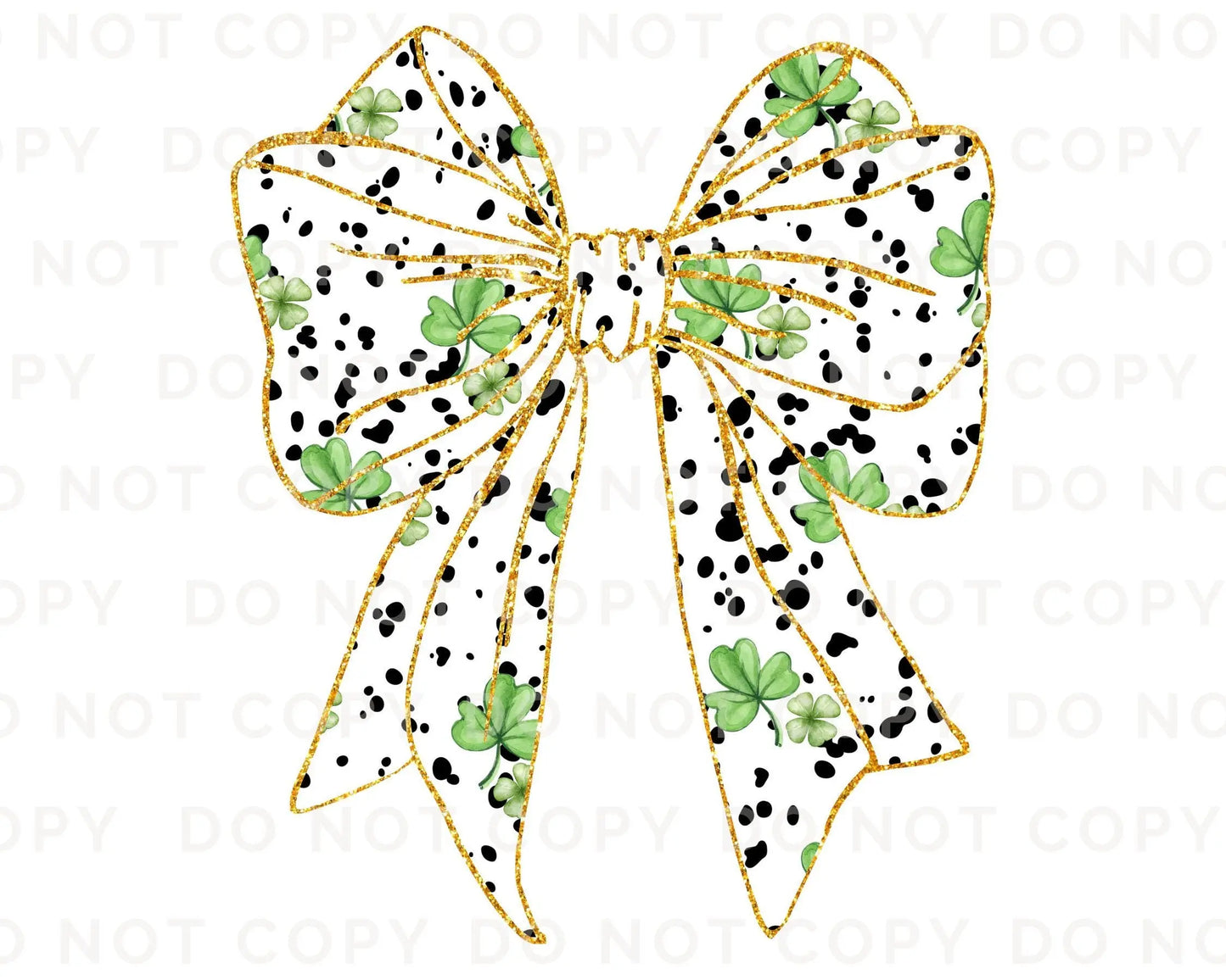 St. Patrick's Day DTF Transfer, Ready to Press, T-shirt Transfer, Heat Transfer, Direct to Film, St Patty, Cute, Coquette Shamrock Bow