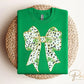 St. Patrick's Day DTF Transfer, Ready to Press, T-shirt Transfer, Heat Transfer, Direct to Film, St Patty, Cute, Coquette Shamrock Bow