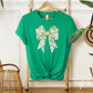 St. Patrick's Day DTF Transfer, Ready to Press, T-shirt Transfer, Heat Transfer, Direct to Film, St Patty, Cute, Coquette Shamrock Bow