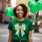 St. Patrick's Day DTF Transfer, Ready to Press, T-shirt Transfer, Heat Transfer, Direct to Film, St Patty, Cute, Coquette Shamrock Bow