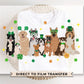 St. Patrick's Day DTF Transfer, Ready to Press, T-shirt Transfers, Heat Transfer, Direct to Film, Pet Mom, Clover, Cute, Dog Lover, Dog Mama