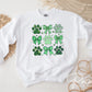 St. Patrick's Day DTF Transfer, Ready to Press, T-shirt Transfers, Heat Transfer, Direct to Film, Dog Lover, Dog Mama, Coquette Dog Paw Bows