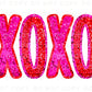 Valentine DTF Transfers, Ready to Press, T-shirt Transfers, Heat Transfer, Direct to Film, Holiday, Sparkle, Faux Sequin Pink Glitter XOXO