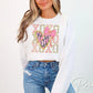 Valentine's Day DTF Transfer, Ready to Press, T-shirt Transfer, Heat Transfer, Direct to Film, Preppy Brushstroke Faux Glitter Coquette XOXO